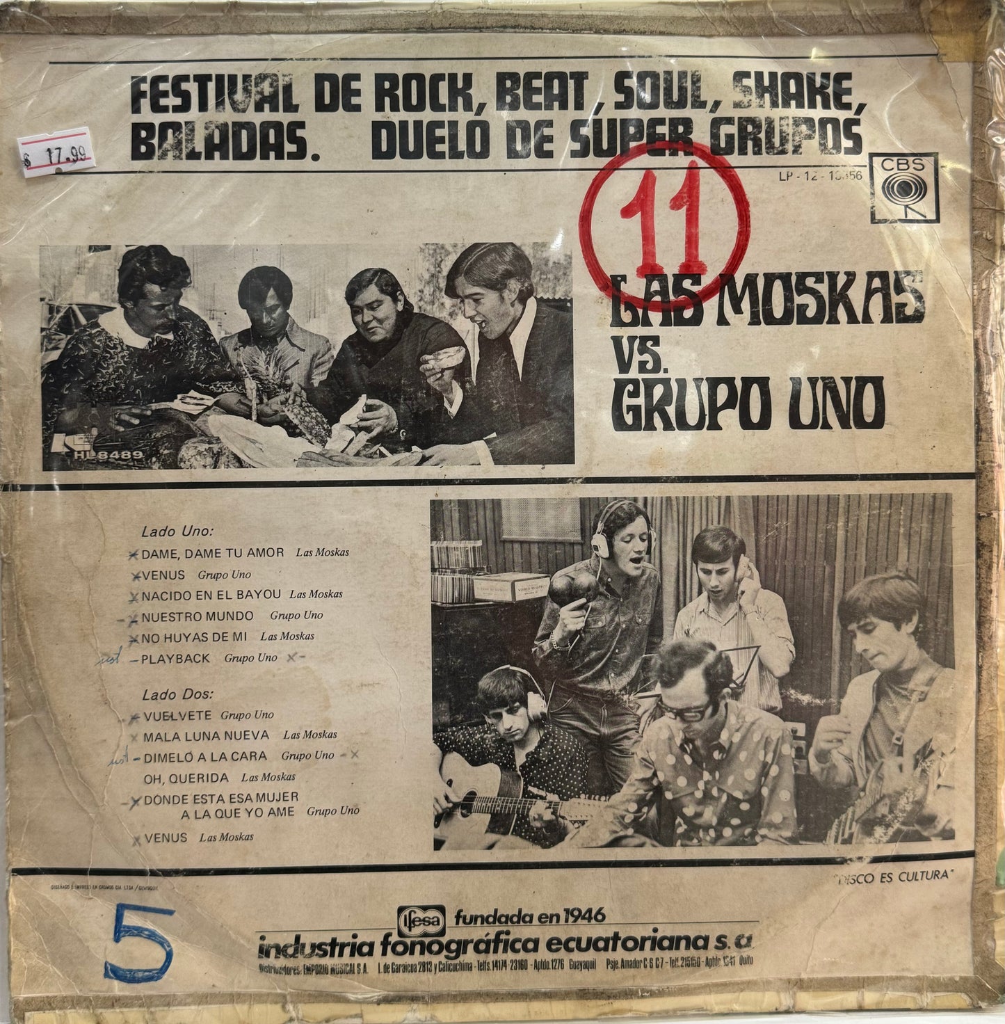 LAS MOSKAS VS. GRUPO UNO - DUELO DE SUPER GRUPOS LP