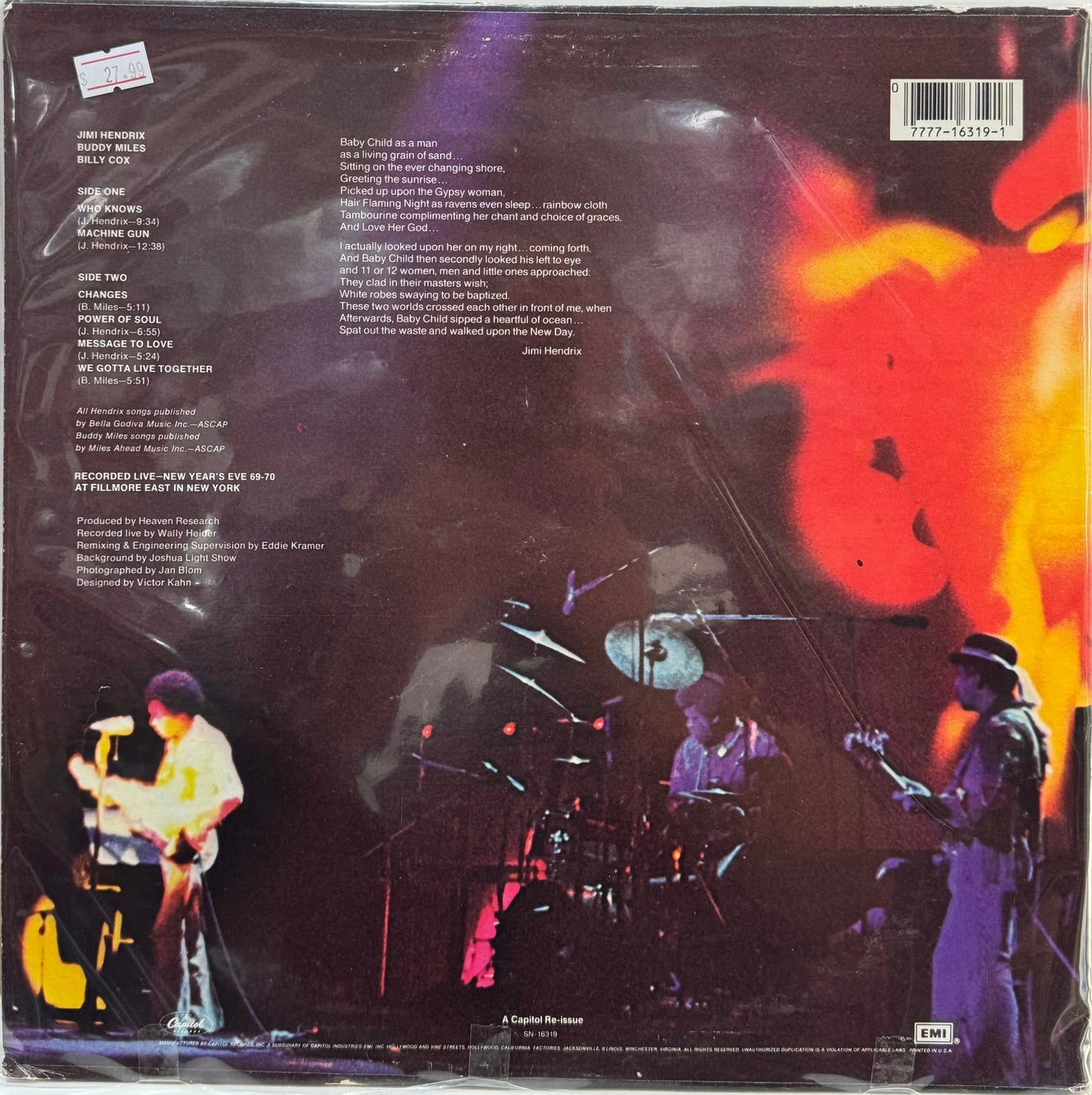 JIMI HENDRIX - BAND OF GYPSYS LP