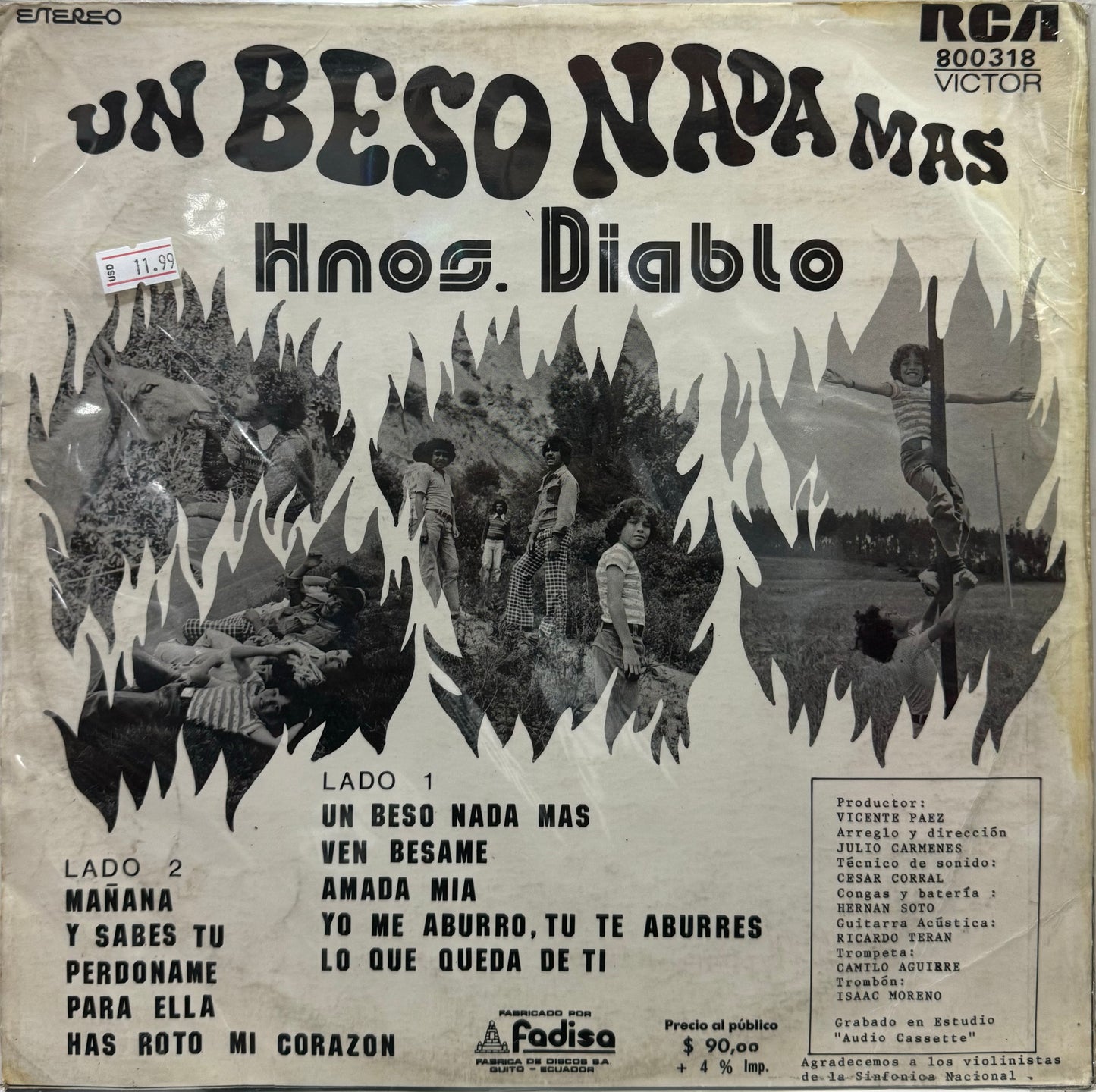 HNOS DIABLO - UN BESO NADA MAS LP
