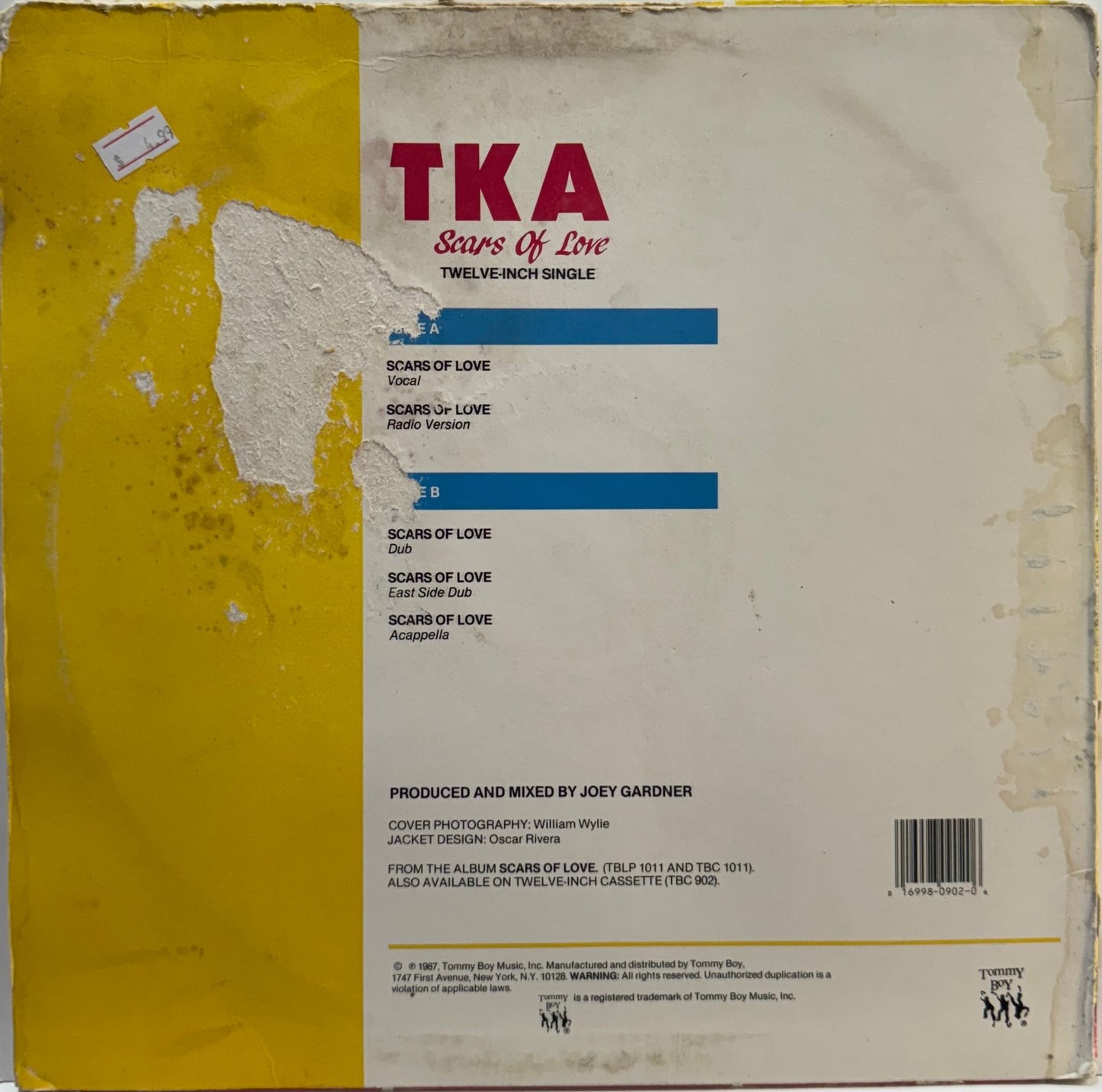 TOMMY BOY - SCARS OF LOVE LP (MAXI SINGLE)