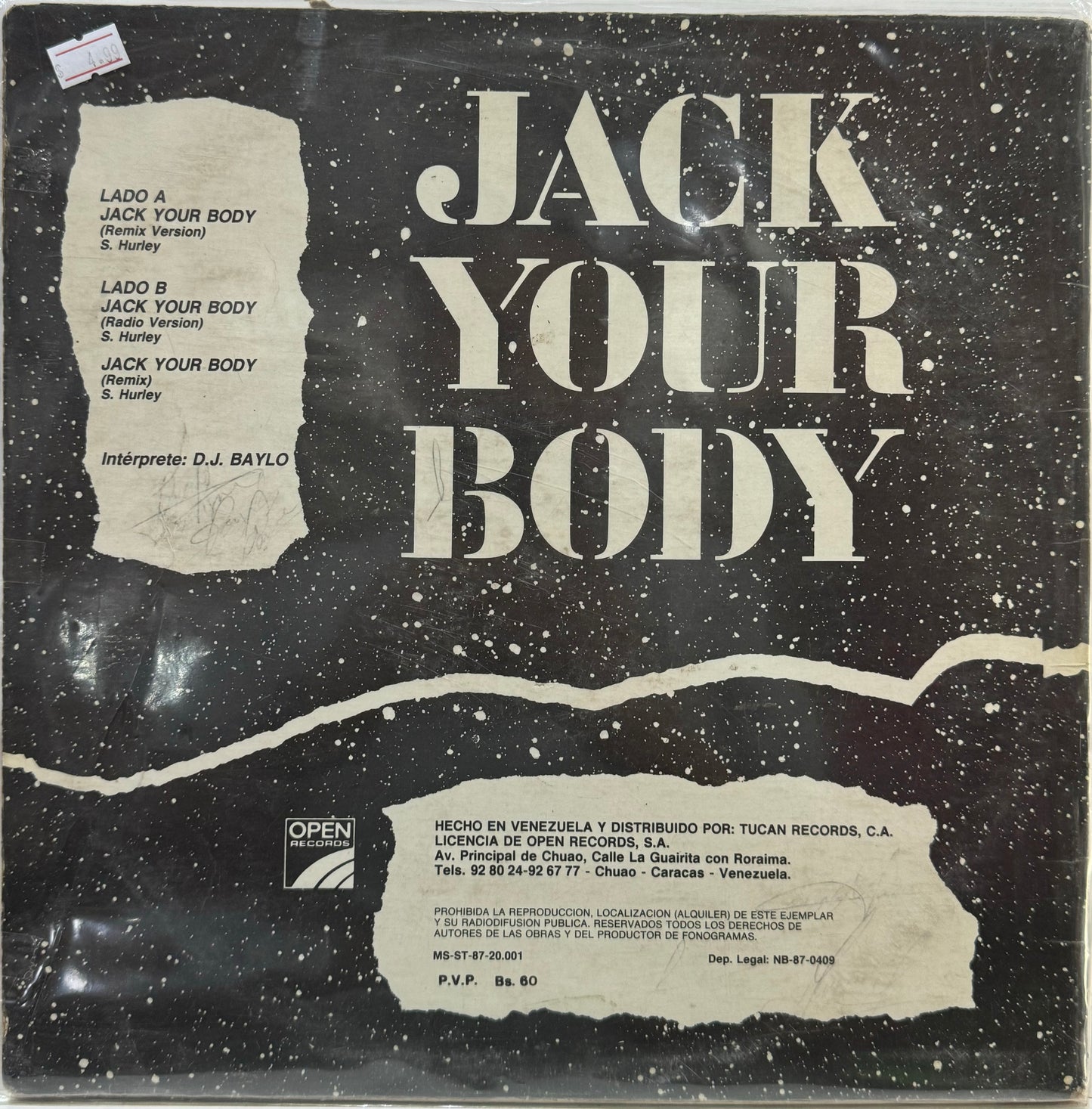 DJ BAYLO - JACK YOUR BODY LP (MAXI SINGLE)