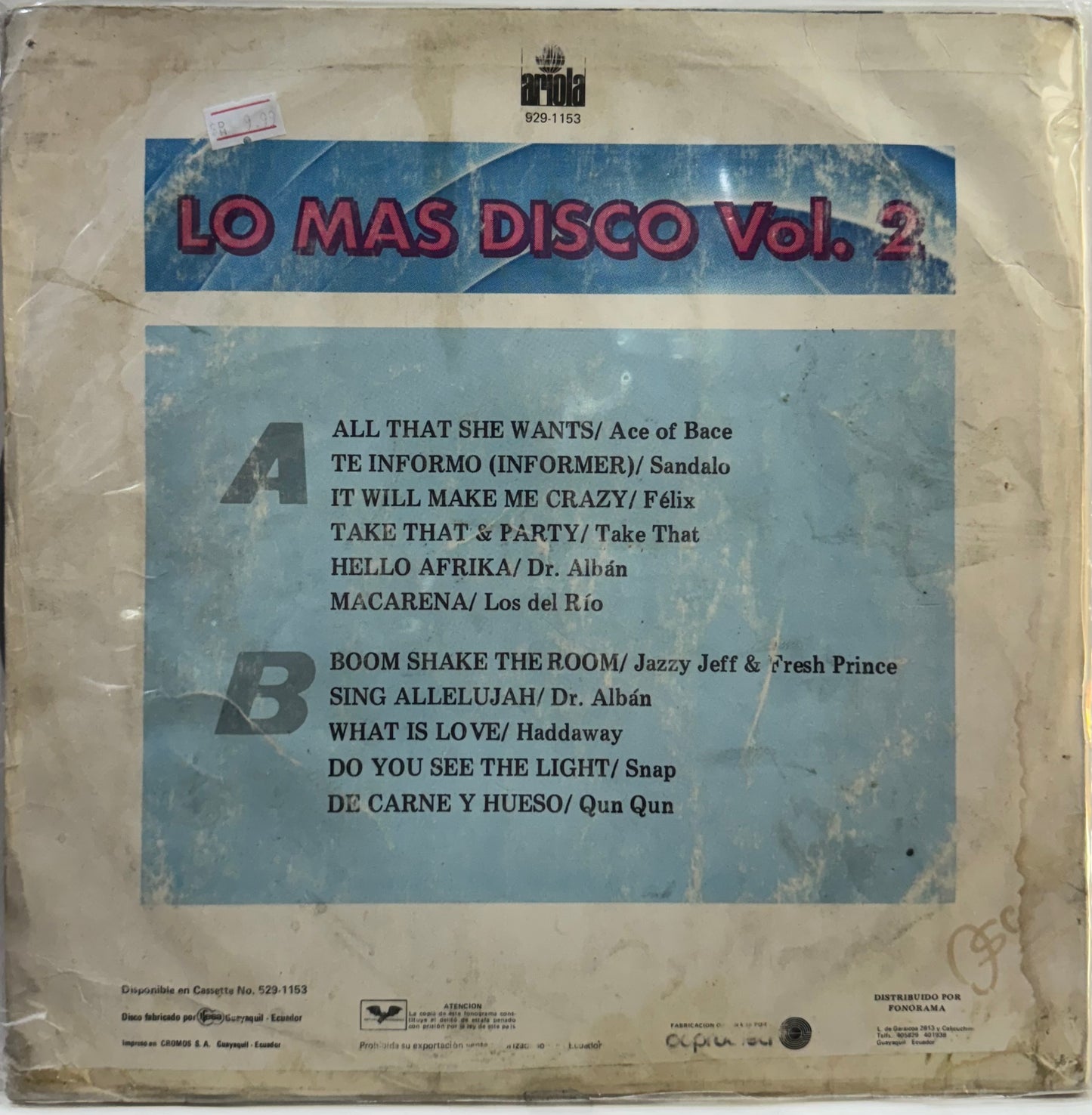 LO MAS DISCO VOL.2 LP