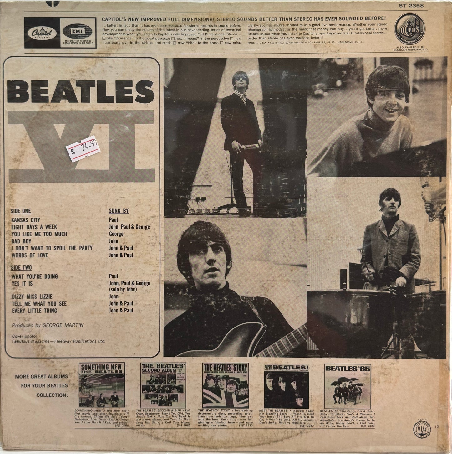 THE BEATLES - VI LP