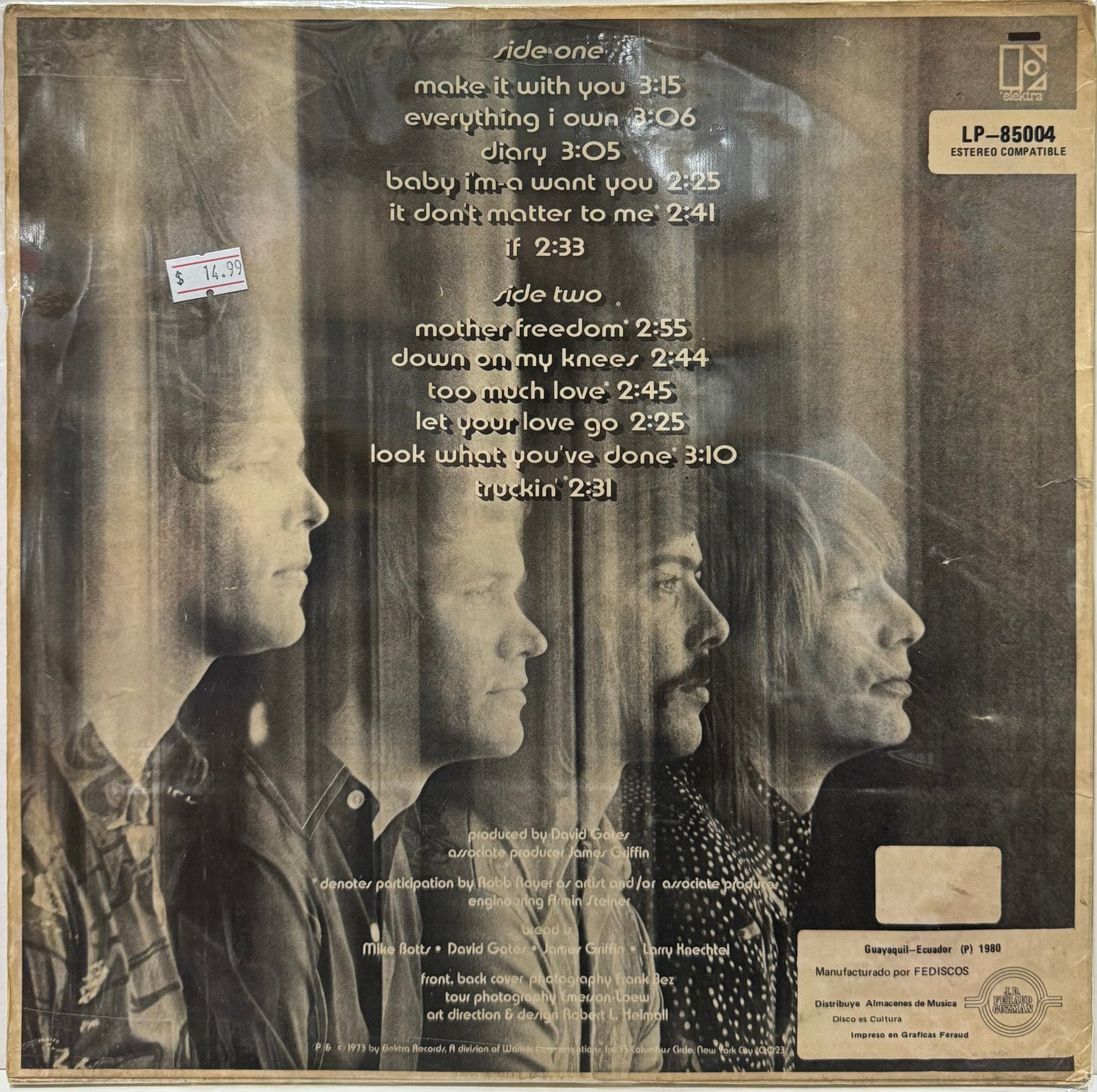 BREAD - THE BEST OF LP