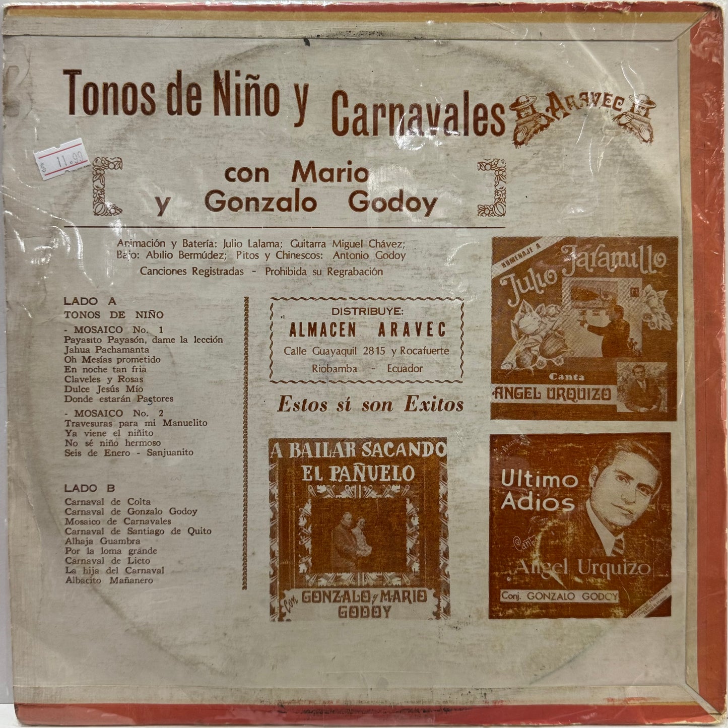 MARIO Y GONZALO GODOY - TONOS DE NIÑO Y CARNAVALES LP