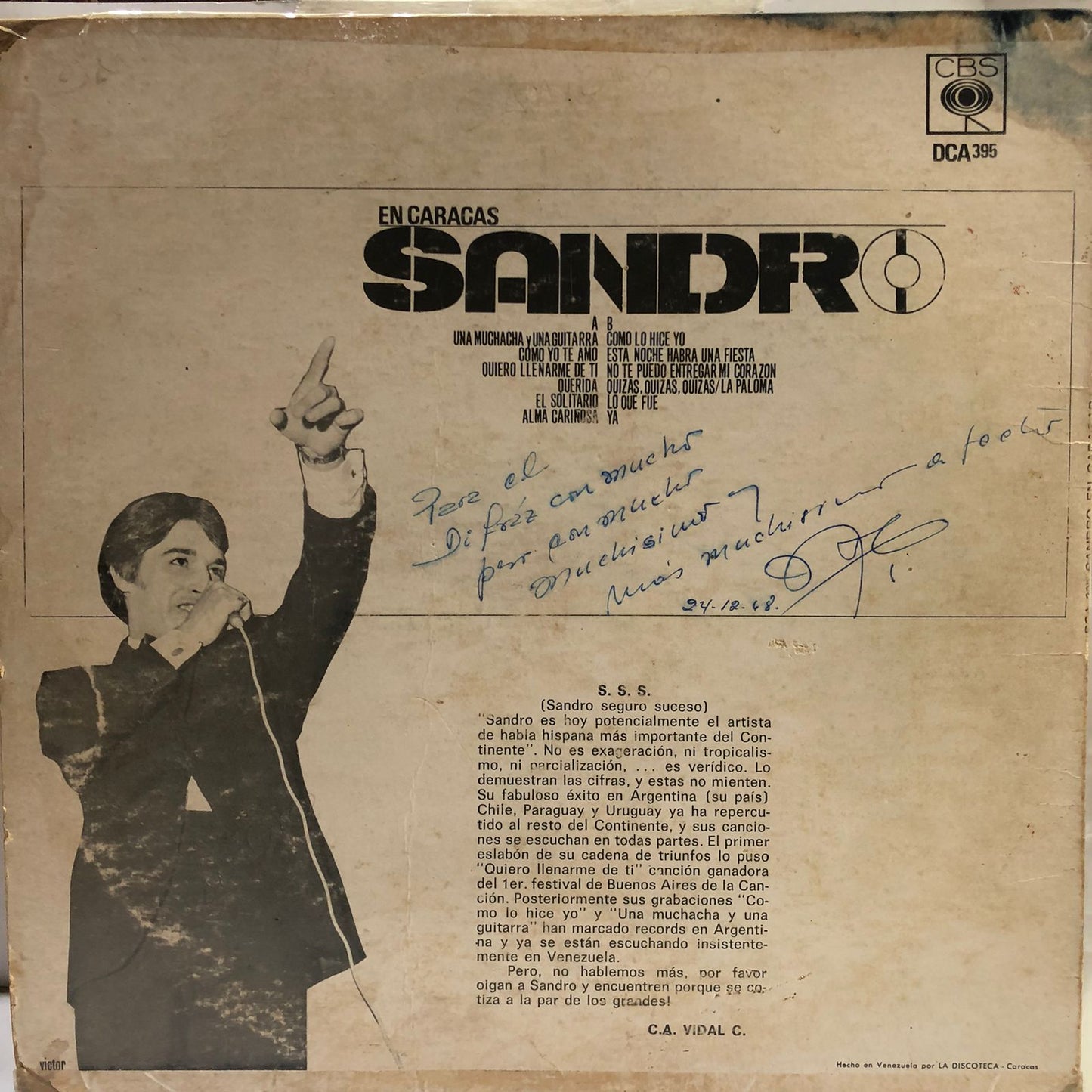 SANDRO - EN CARACAS LP