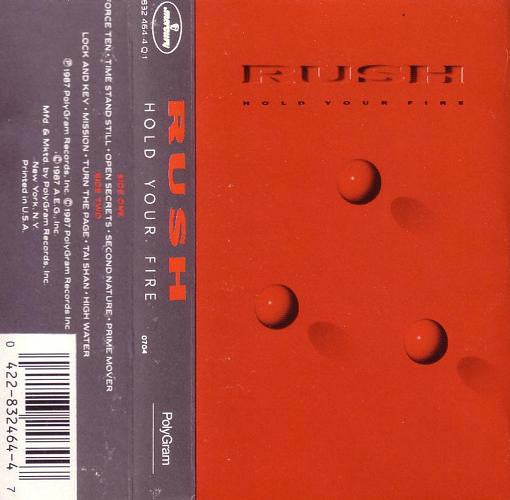 RUSH - HOLD YOUR FIRE CASSETTE