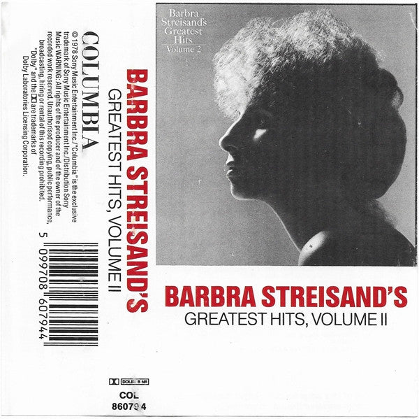 BARBRA STREISAND - GREATEST HITS VOL II CASSETTE