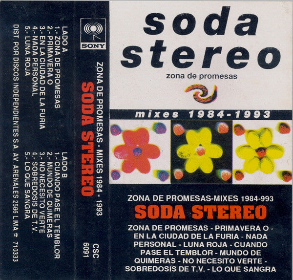 SODA STEREO - ZONA DE PROMESAS / MIXES 1984 - 1993 CASSETTE