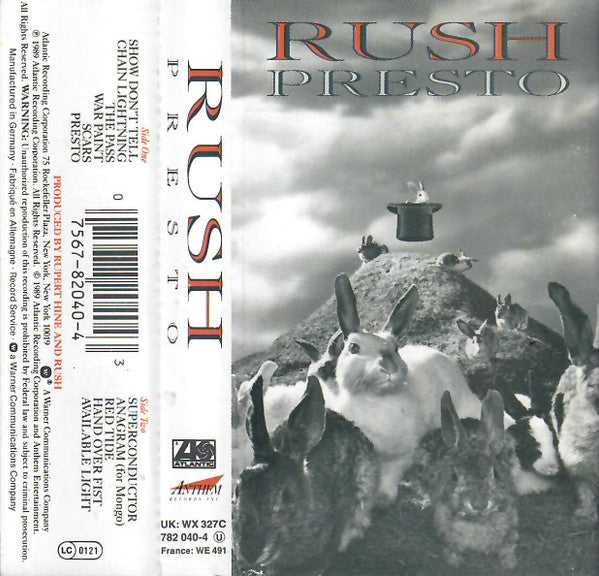 RUSH - PRESTO CASSETTE