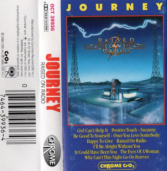 JOURNEY - RAISED ON RADIO CASSETTE