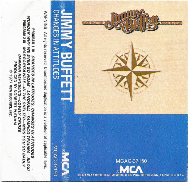 JIMMY BUFFETT - CHANGES IN ATTITUDES CASSETTE
