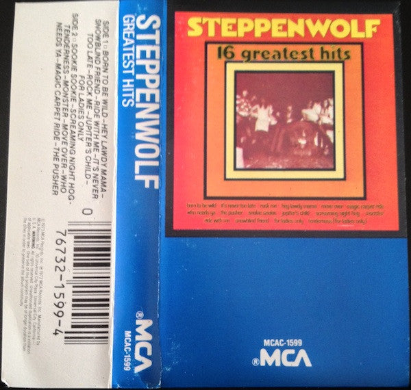 STEPPENWOLF - 16 GREATEST HITS CASSETTE