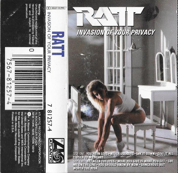 RATT - INVASION OF YOUR PRIVACY CASSETTE