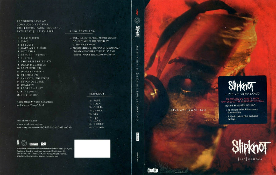 SLIPKNOT - LIVE AT DOWNLOAD 2 DVD