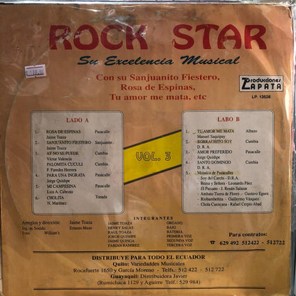 ROCK STAR - CON SU SANJUANITO FIESTERO, ROSA DE ESPINAS, TU AMOR ME MATA, ETC LP