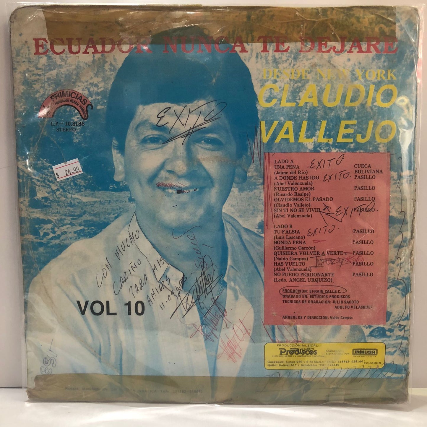 CLAUDIO VALLEJO - DESDE NEW YORK VOL.10 LP
