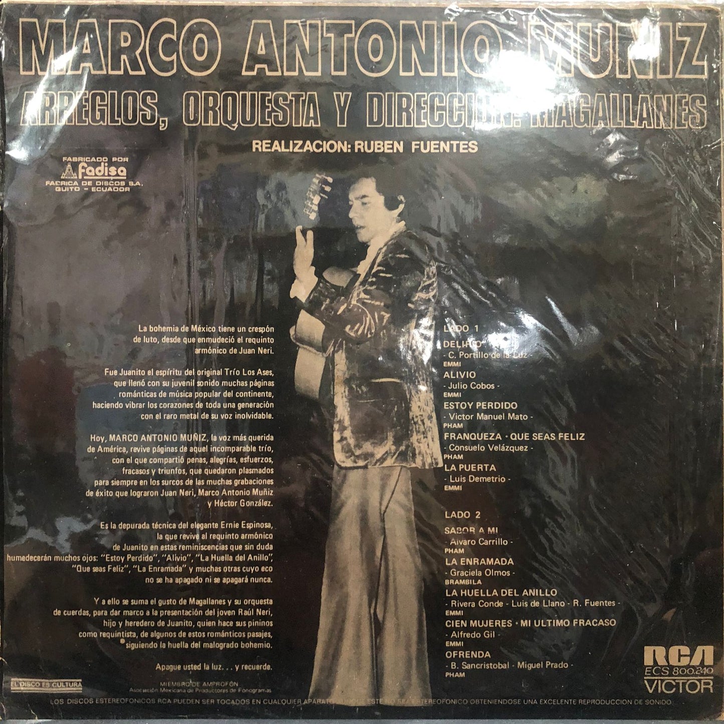 MARCO ANTONIO MUÑIZ - CANTA CON ORQUESTA LP