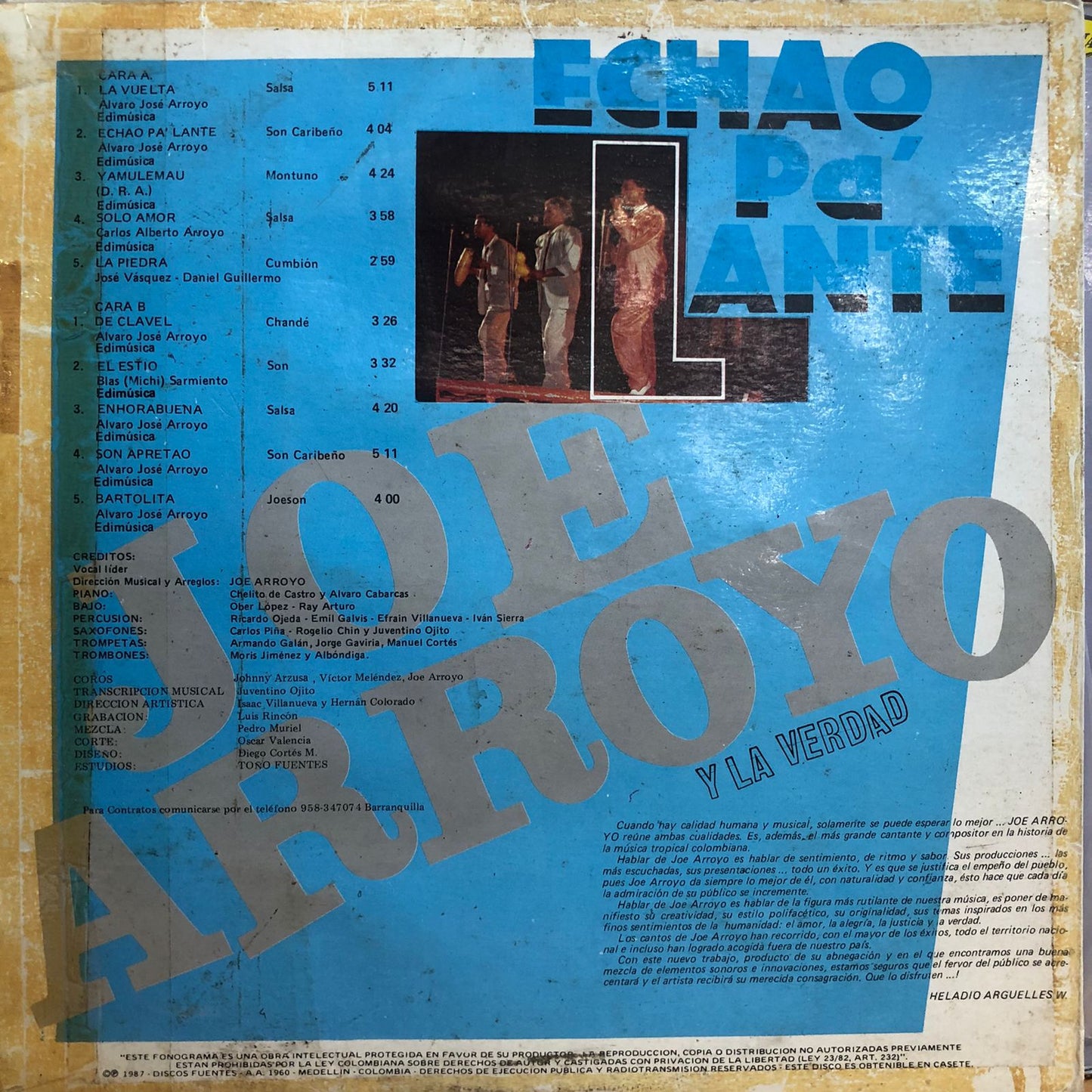 JOE ARROYO - ECHAO PA LANTE  LP