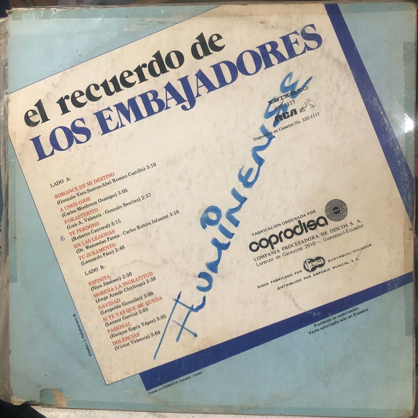 LOS EMBAJADORES - EL RECUERDO DE LP