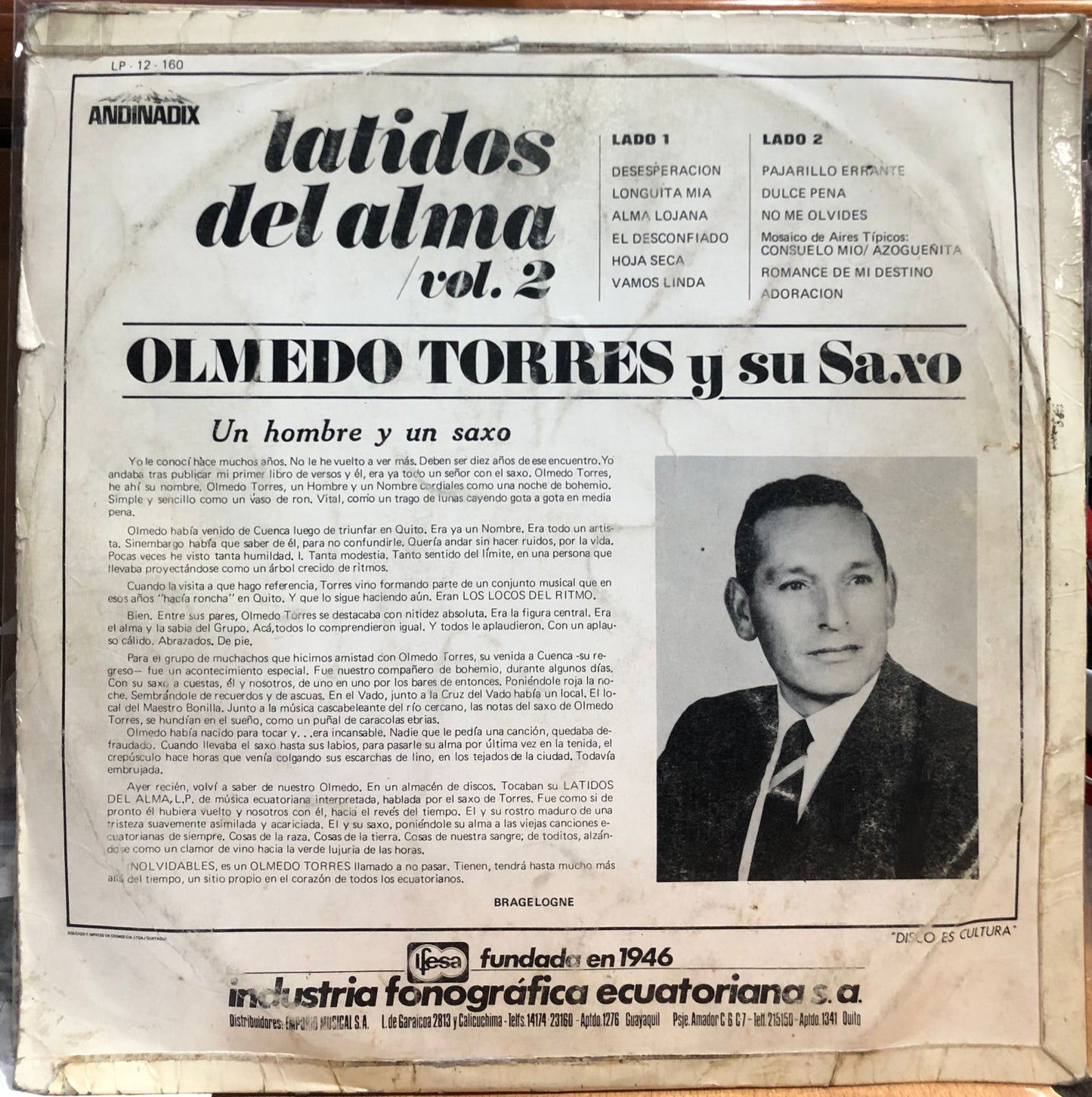 OLMEDO TORRES - LATIDOS DEL ALMA VOL.2 LP