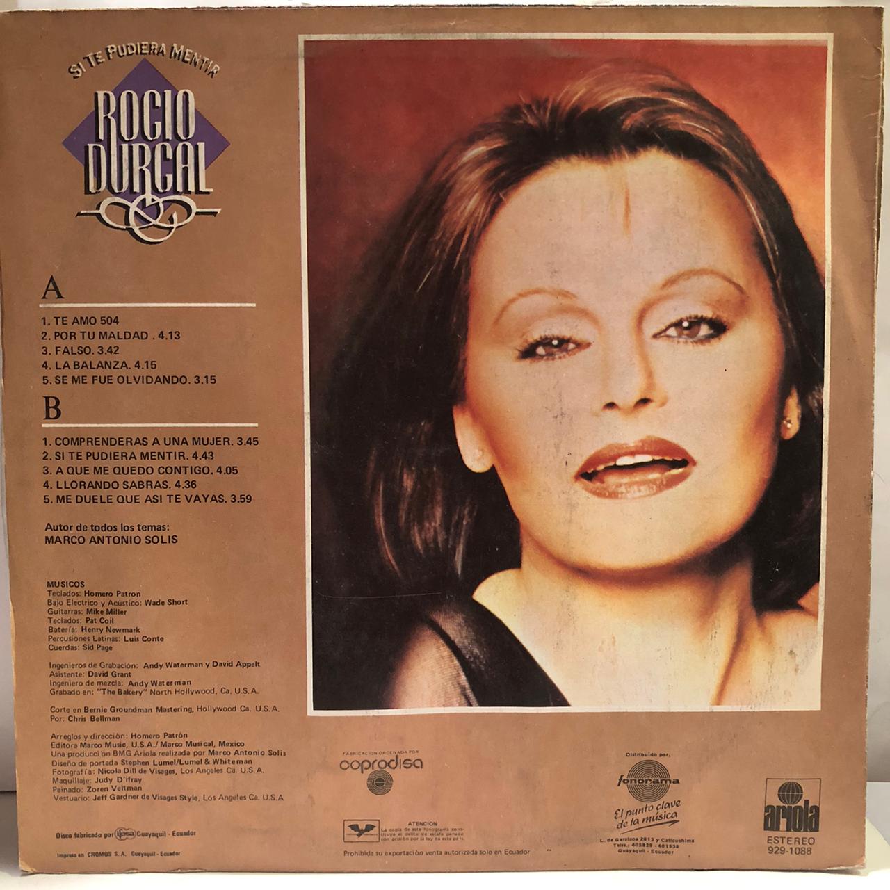 ROCIO DURCAL - SI TE PUDIERA MENTIR LP