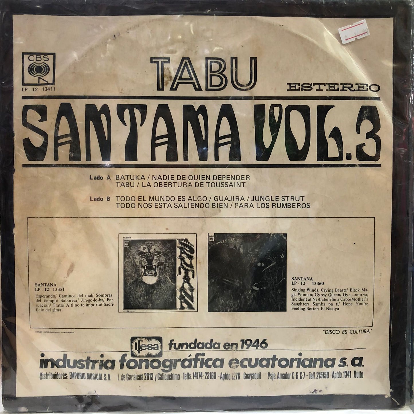 SANTANA - TABU LP
