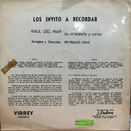 RAUL DEL MAR - LOS INVITO A RECORDAR LP