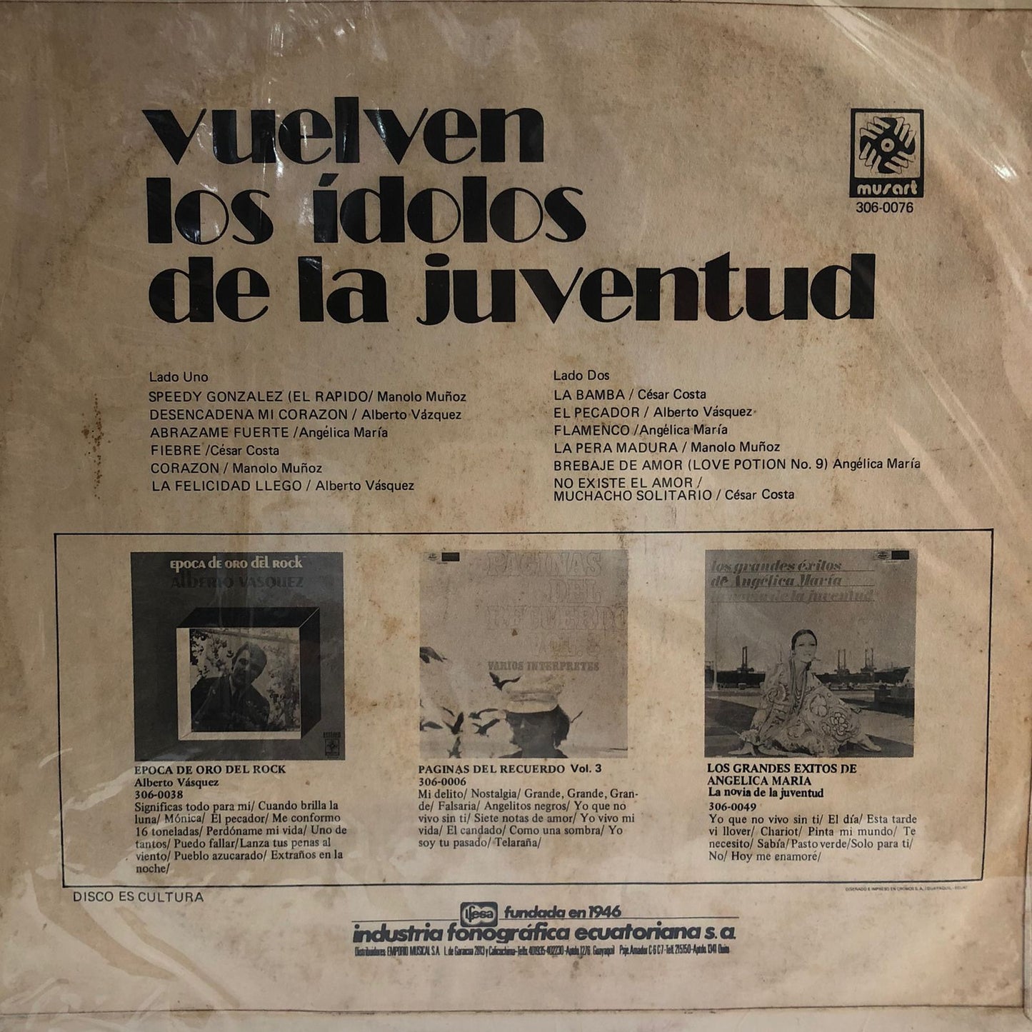 VUELVEN LOS IDOLOS DE LA JUVENTUD LP