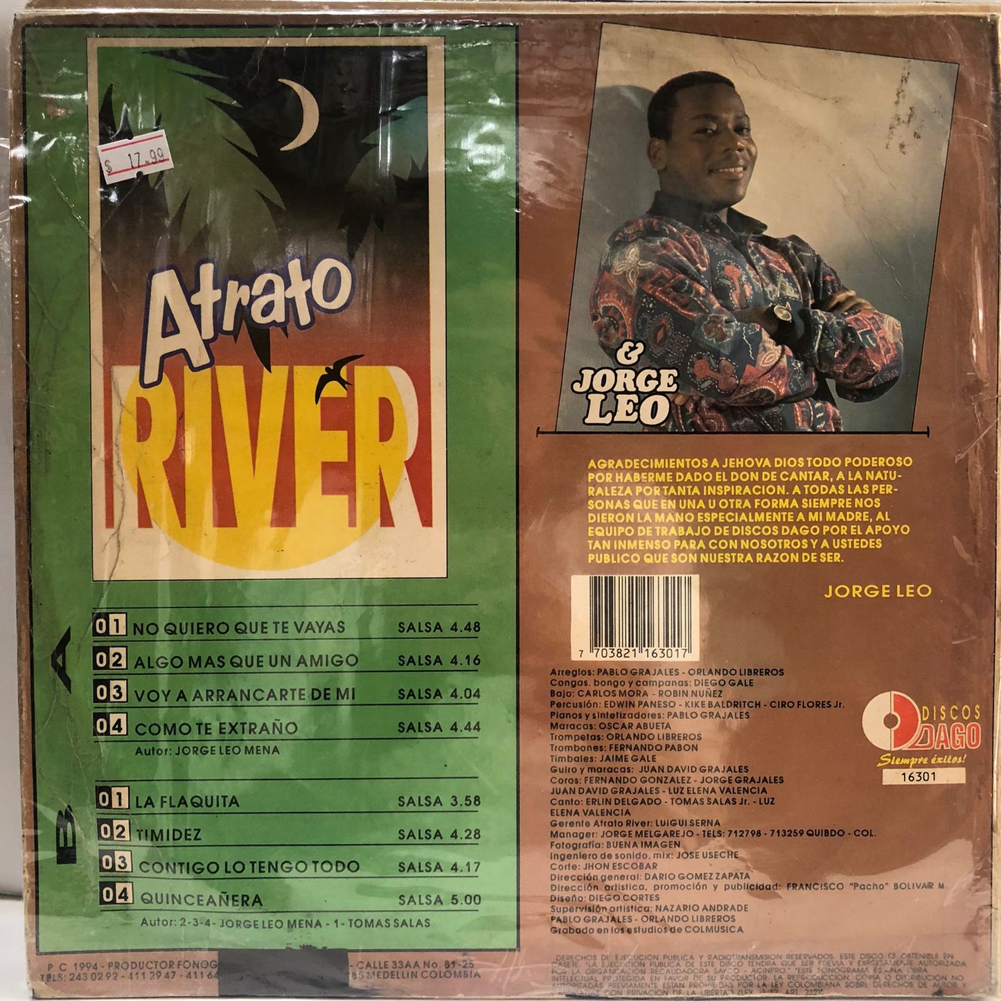 ATRATO RIVER E JORGE LEO - CONTIGO LO TENGO TODO  LP