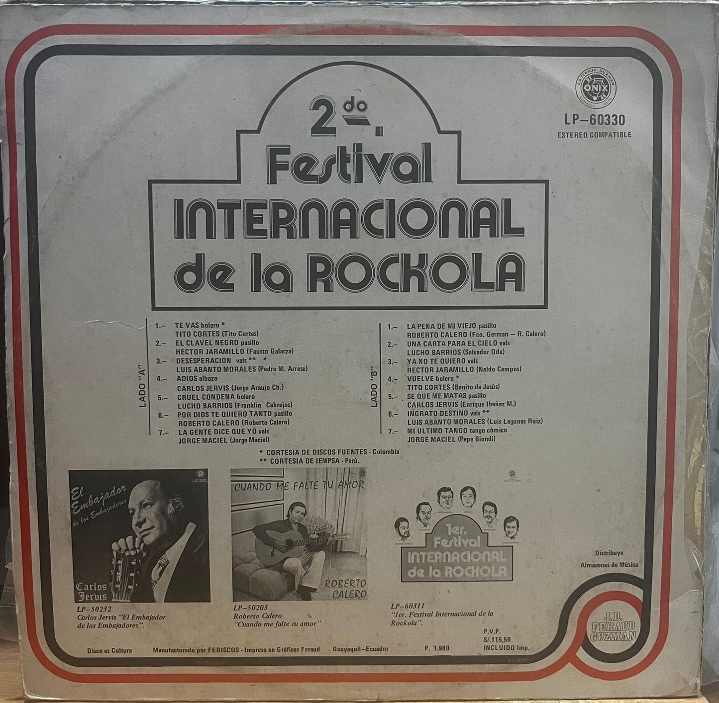2DO FESTIVAL INTERNACIONAL DE LA ROCKOLA LP