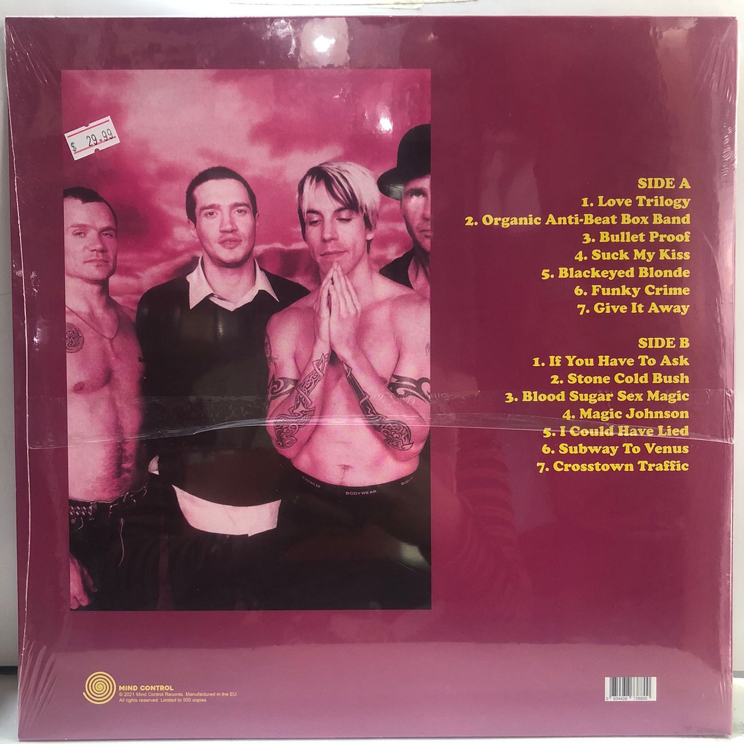RED HOT CHILI PEPPERS - LIVE AT THE PAT O´BRIEN PAVILLION, DEL MAR, CAR.1991 LP