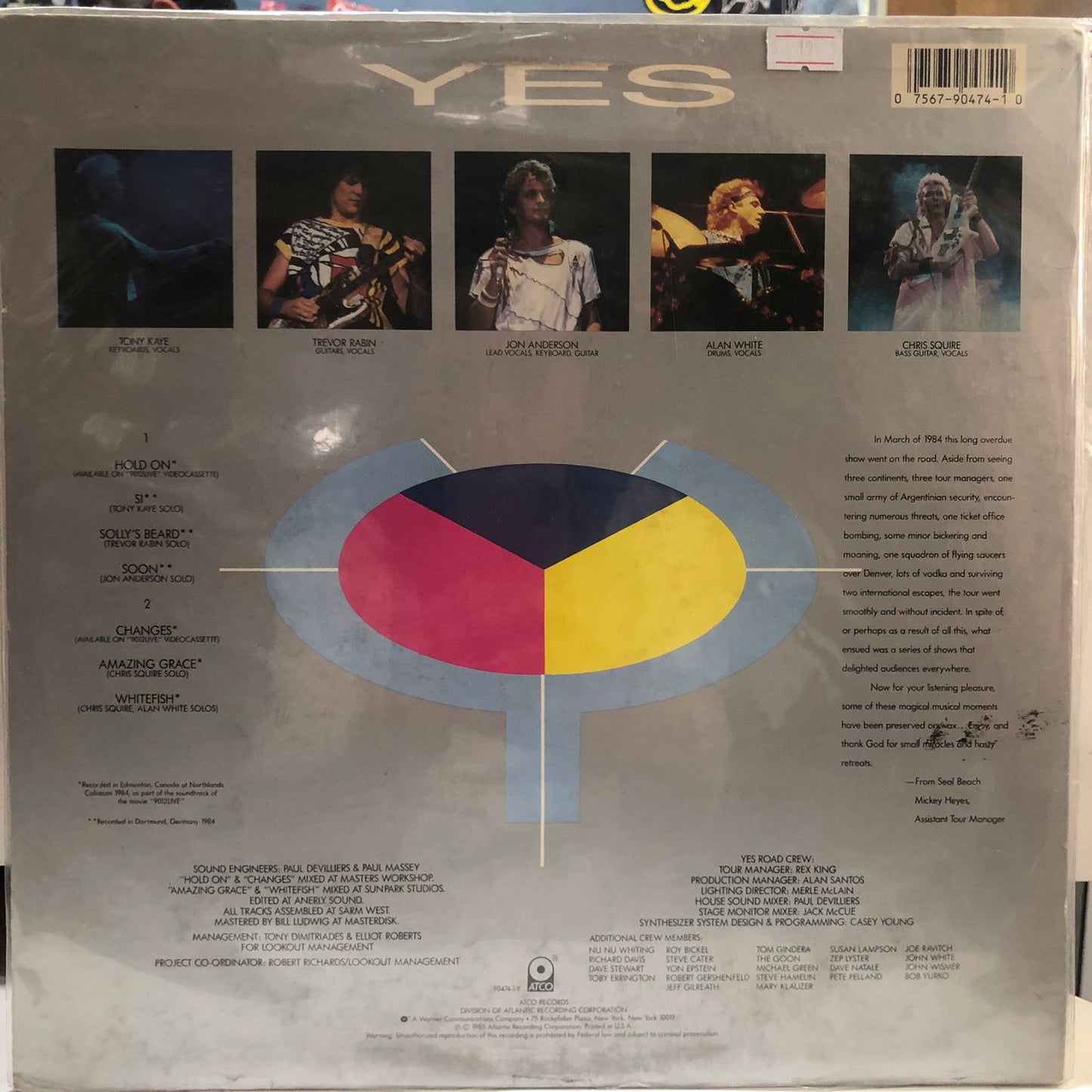 YES - 9012 LIVE THE SOLOS LP