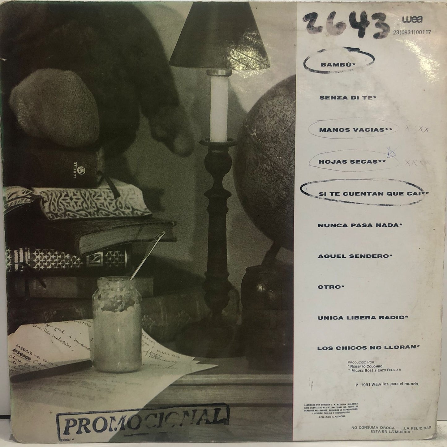 MIGUEL BOSE - LOS CHICOS NO LLORAN LP