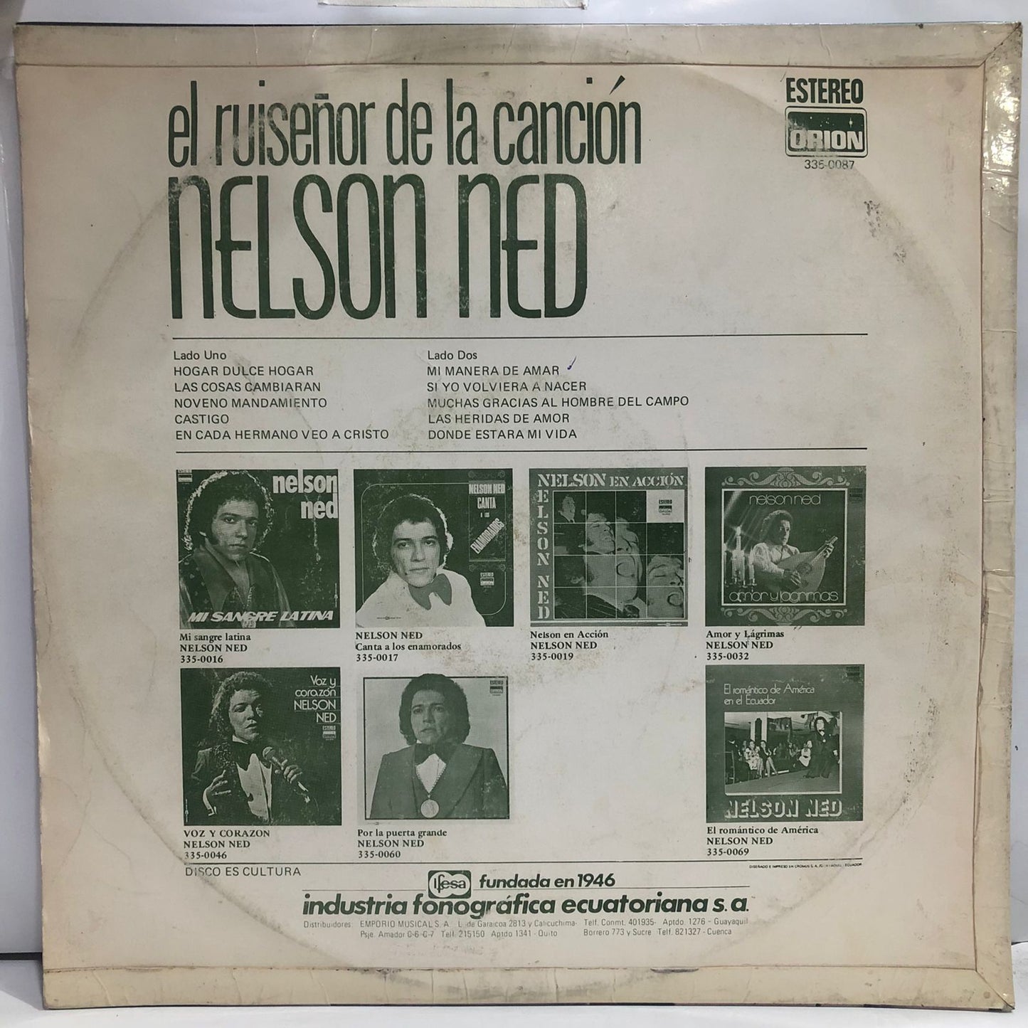 NELSON NED - EL RUISEÑOR DE LA CANCION LP