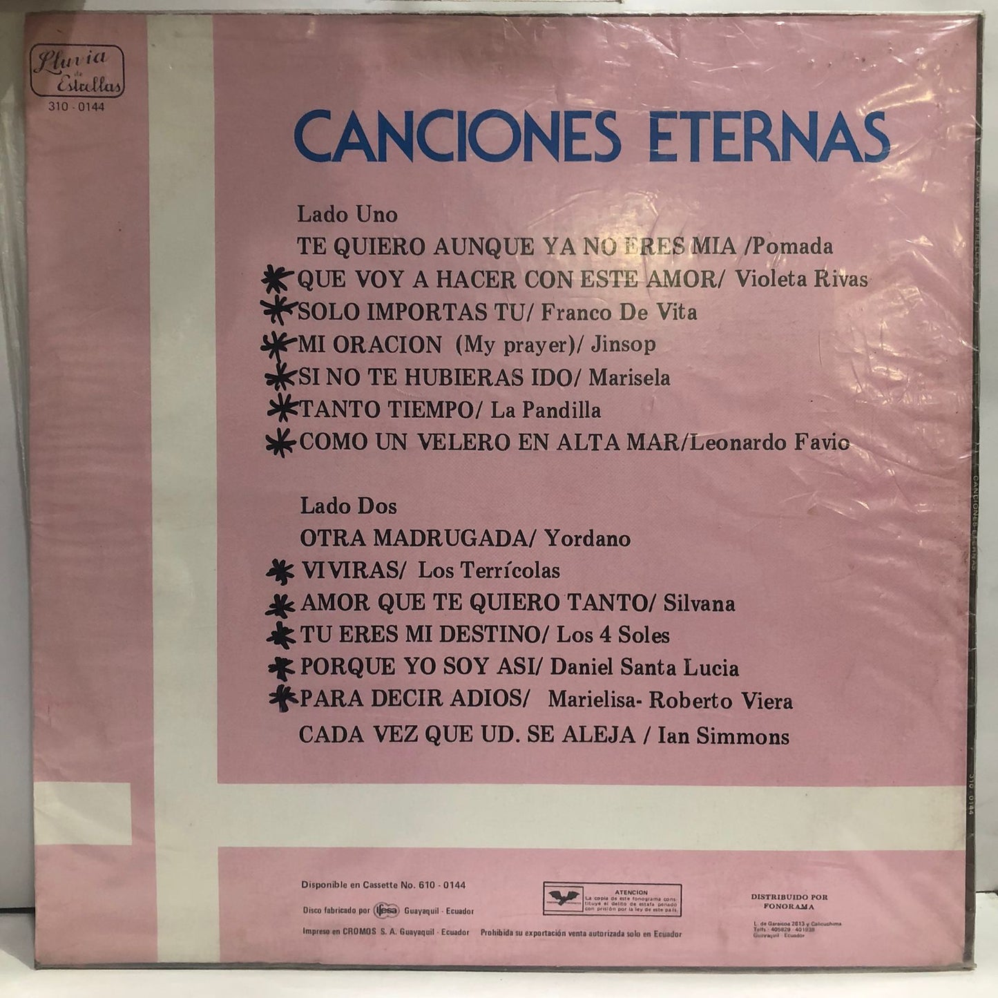 CANCIONES ETERNAS LP