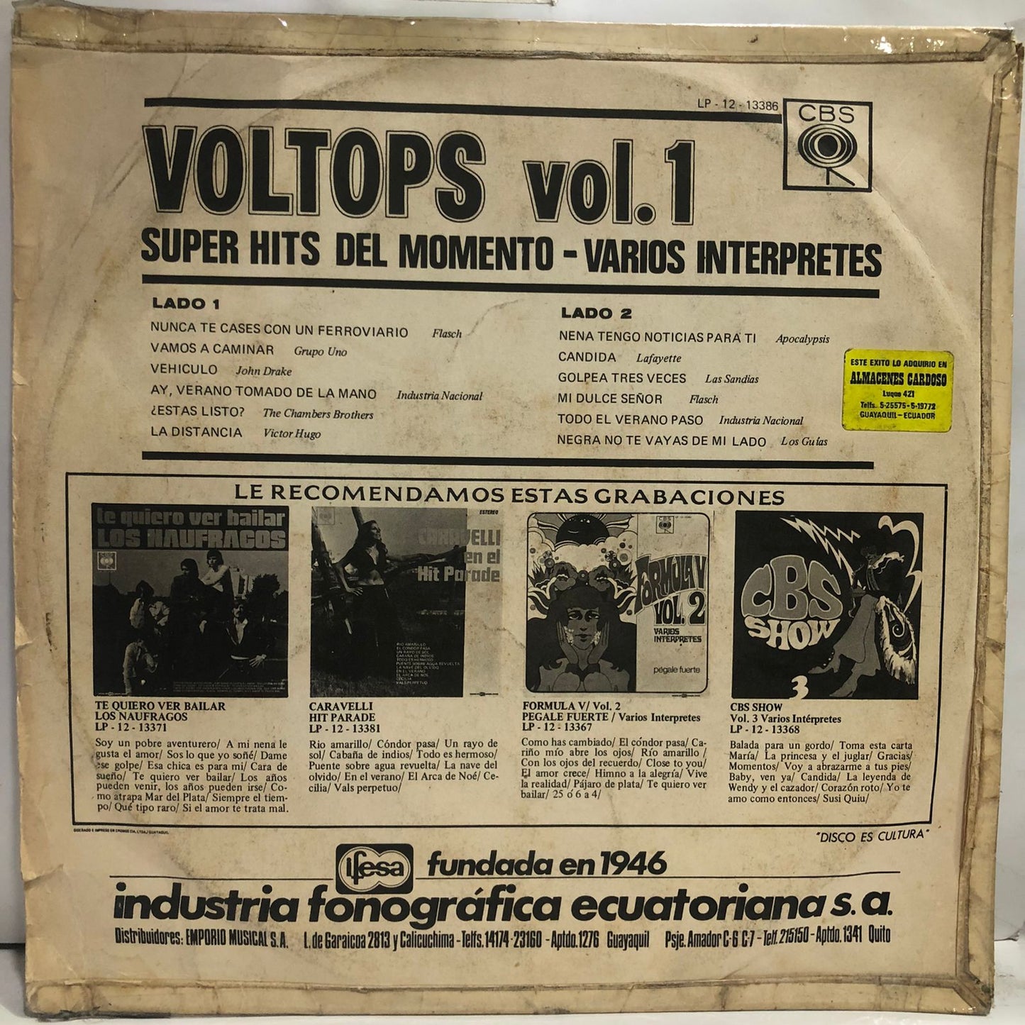 VOLTOPS - VOL.1 LP