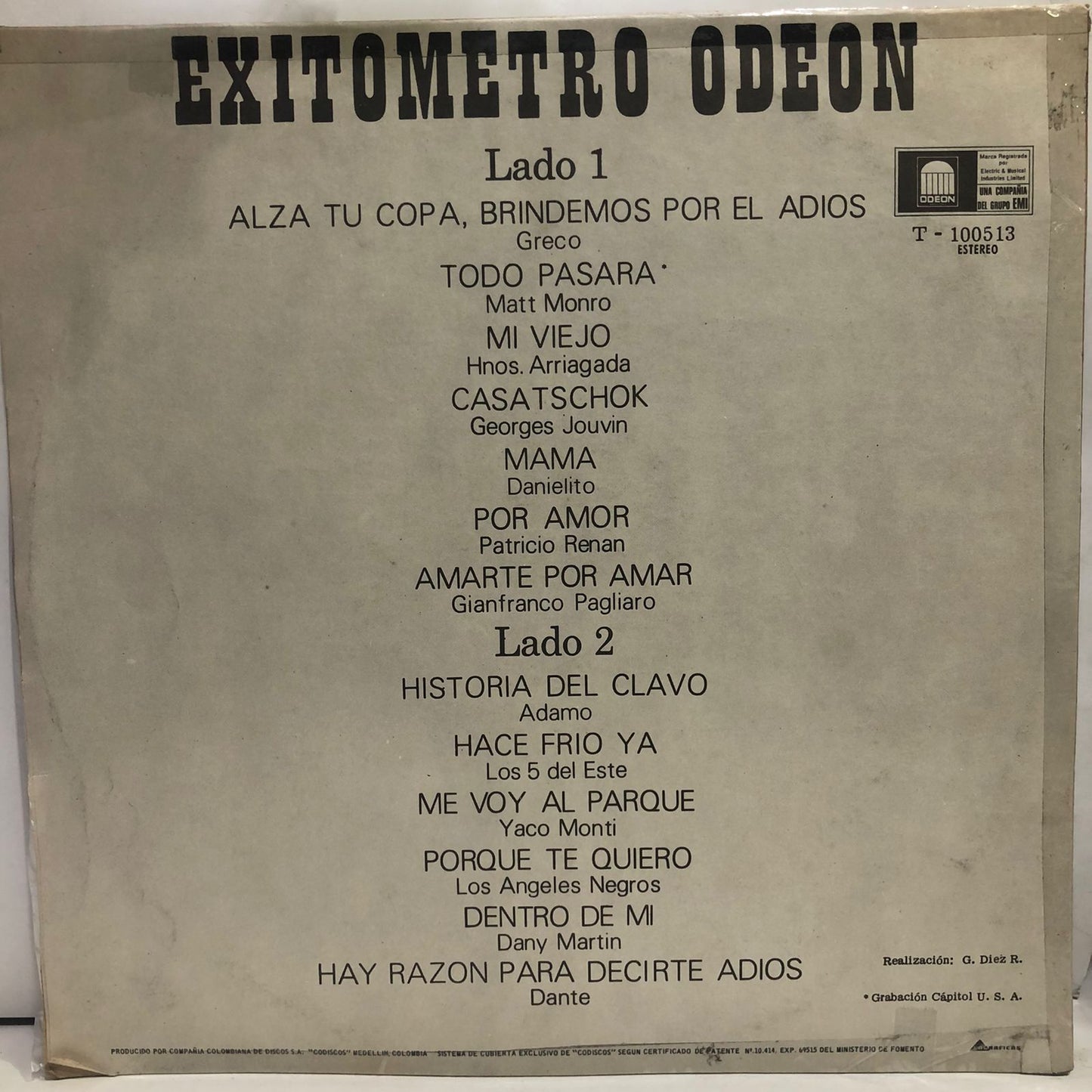 EXITOMETRO ODEON LP