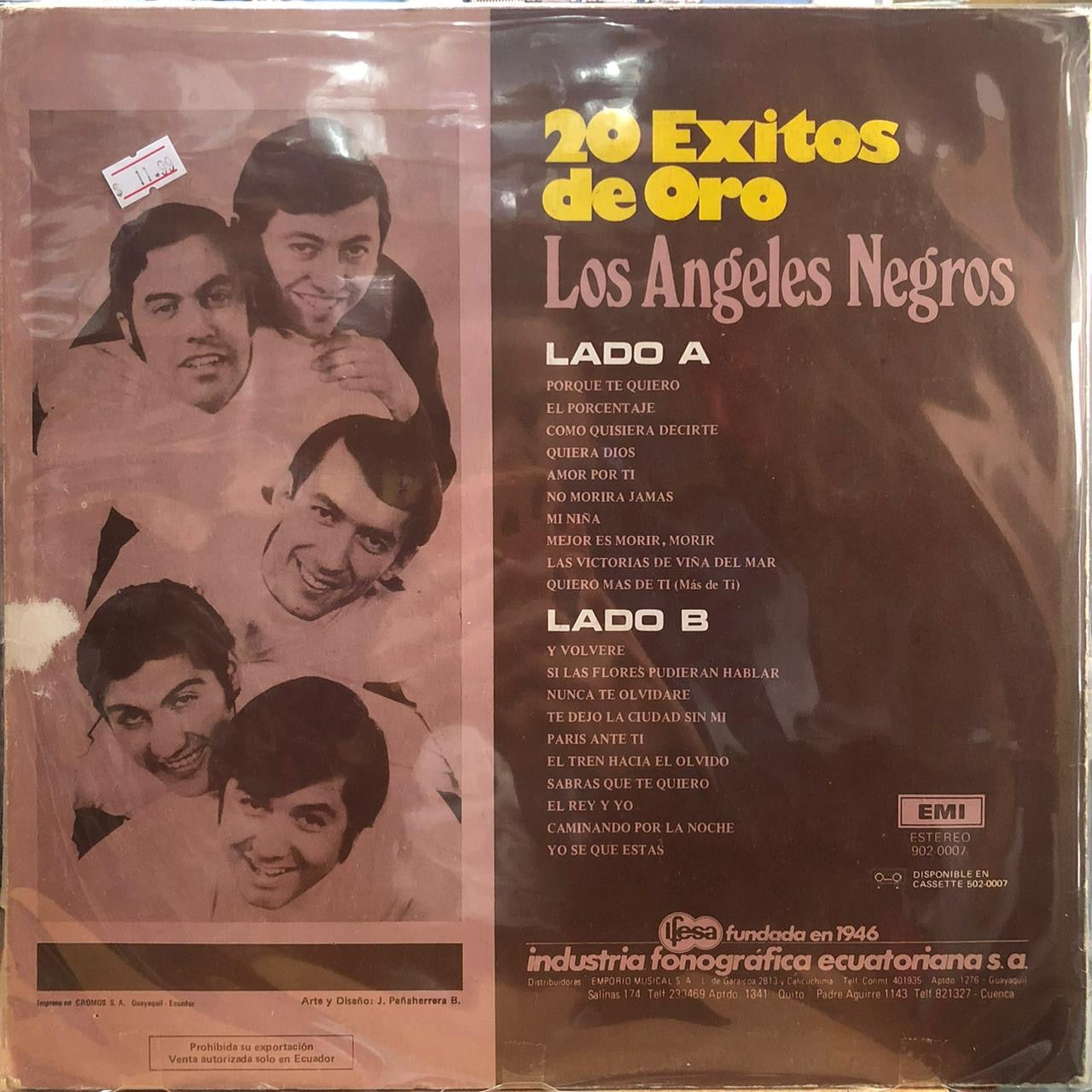 LOS ANGELES NEGRO - 20 EXITOS DE ORO LP