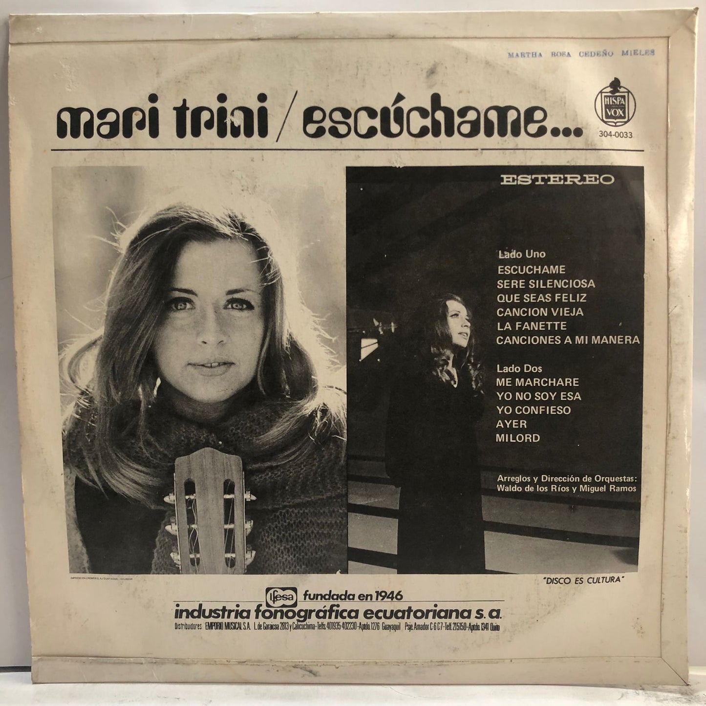 MARI TRINI - ESCUCHAME... LP