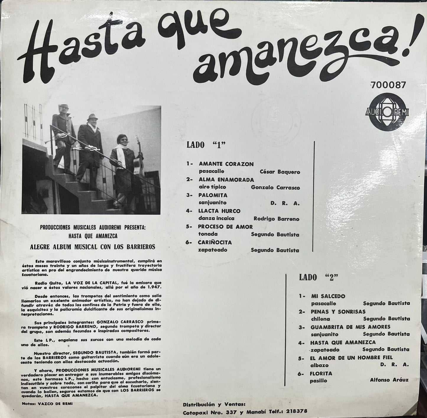 LOS BARRIEROS - HASTA QUE AMANEZCA LP