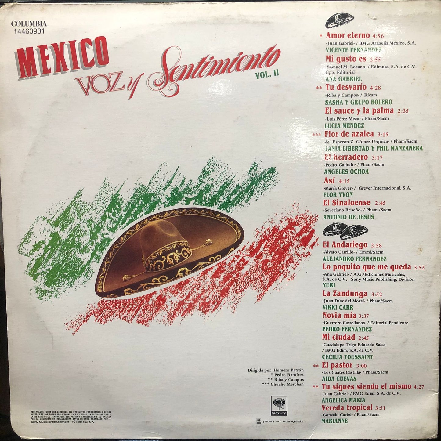 MEXICO VOZ Y SENTIMIENTO VOL. II LP