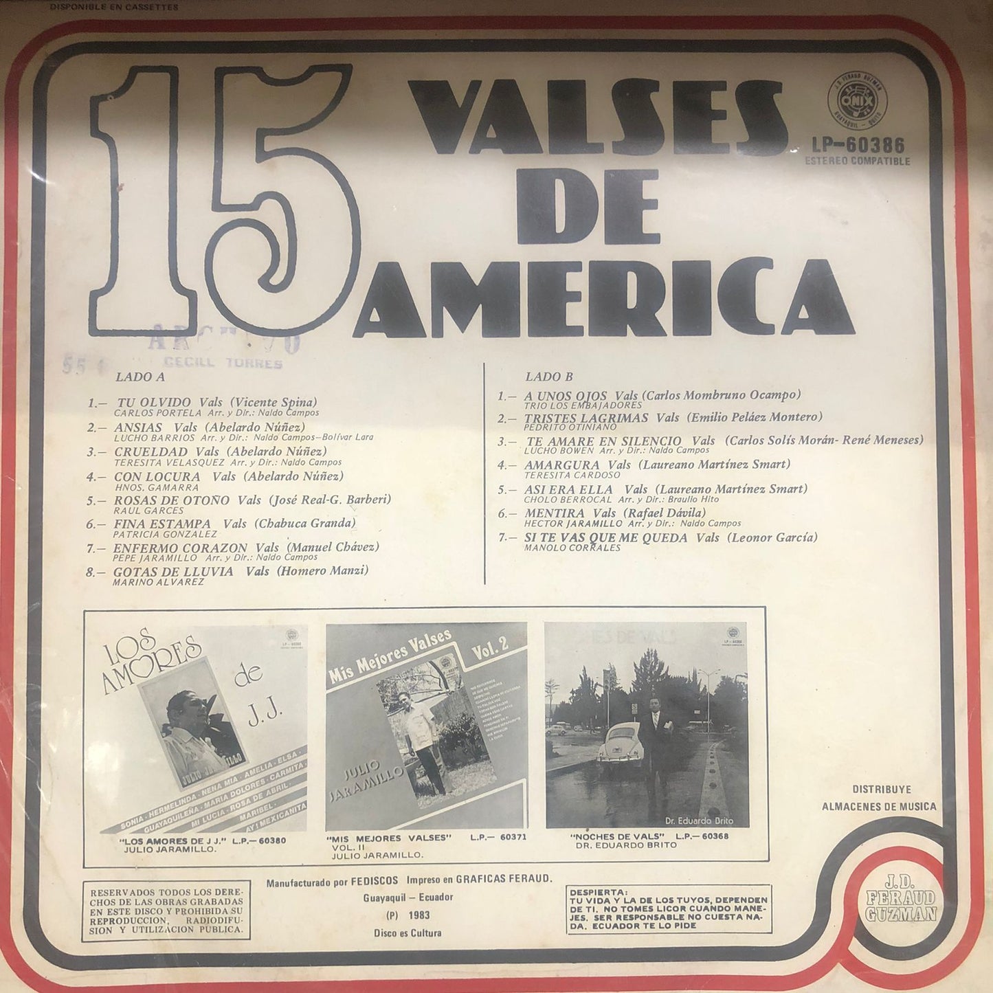 15 VALSES DE AMERICA LP
