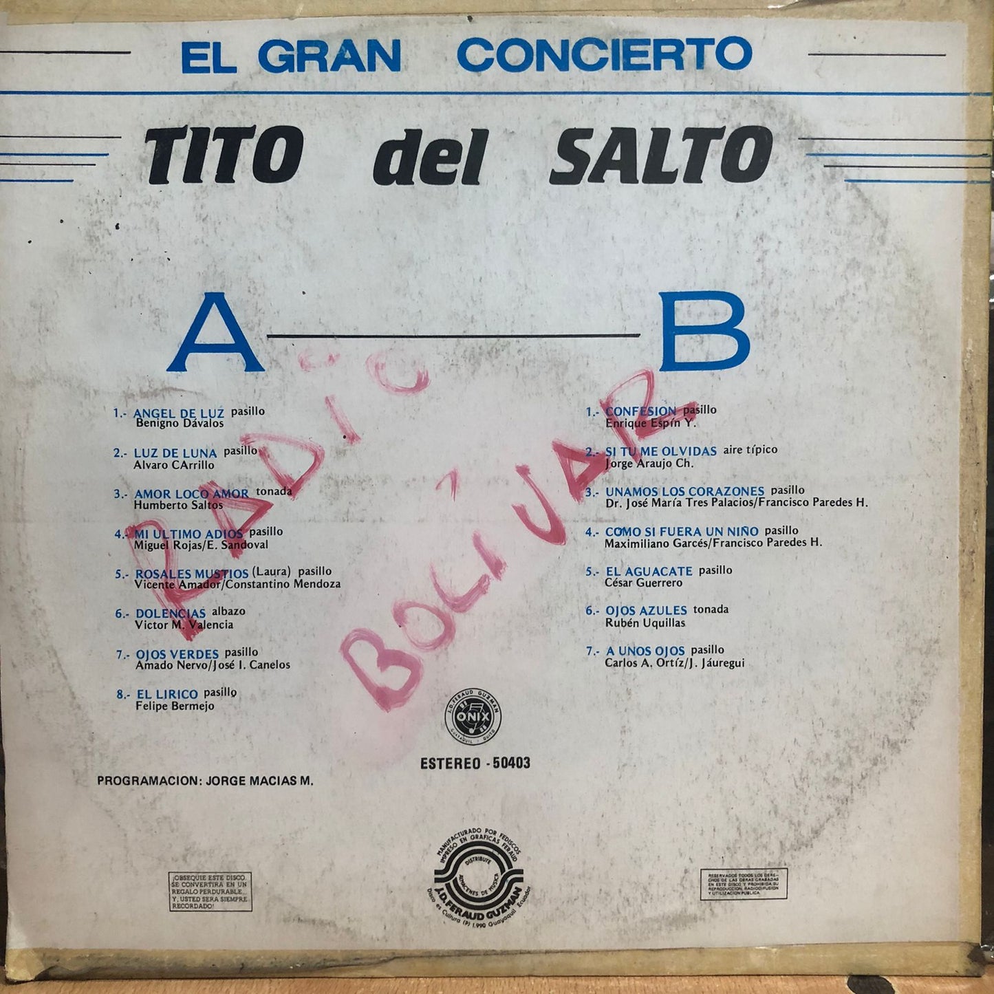 TITO DEL SALTO - EL GRAN CONCIERTO LP