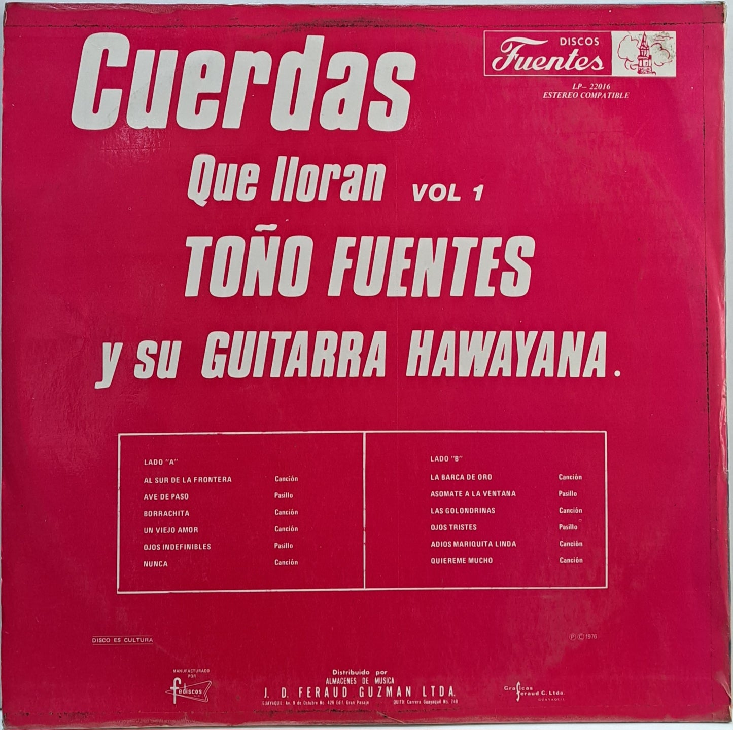 ANTONIO FUENTES - CUERDAS QUE LLORAN VOL.1 LP