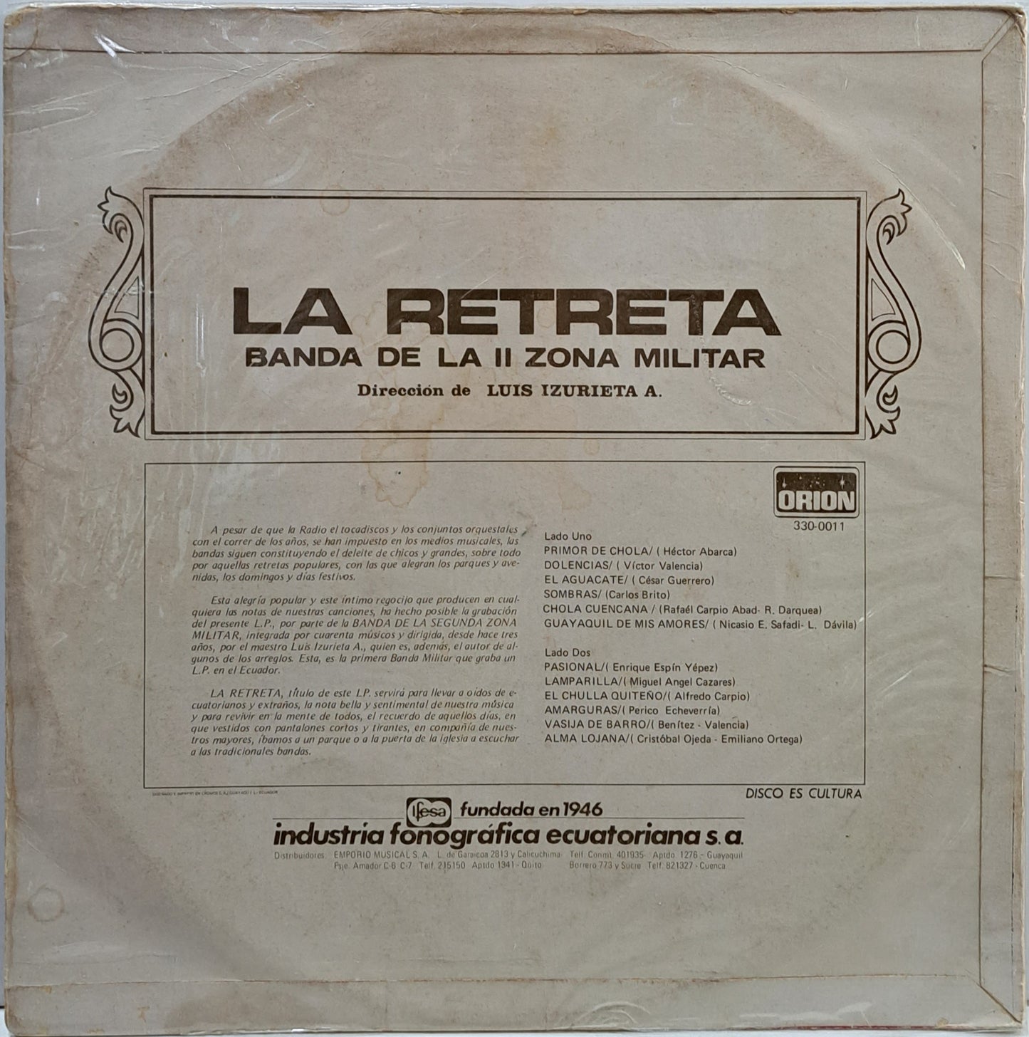 BANDA DE LA II ZONA MILITAR - LA RETRETA LP