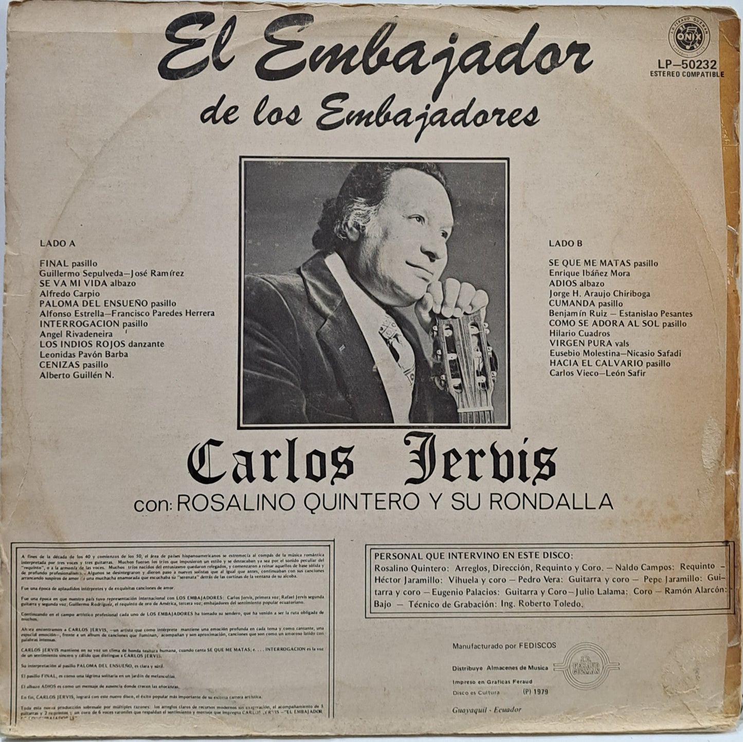 CARLOS JERVIS - EL EMBAJADOR LP