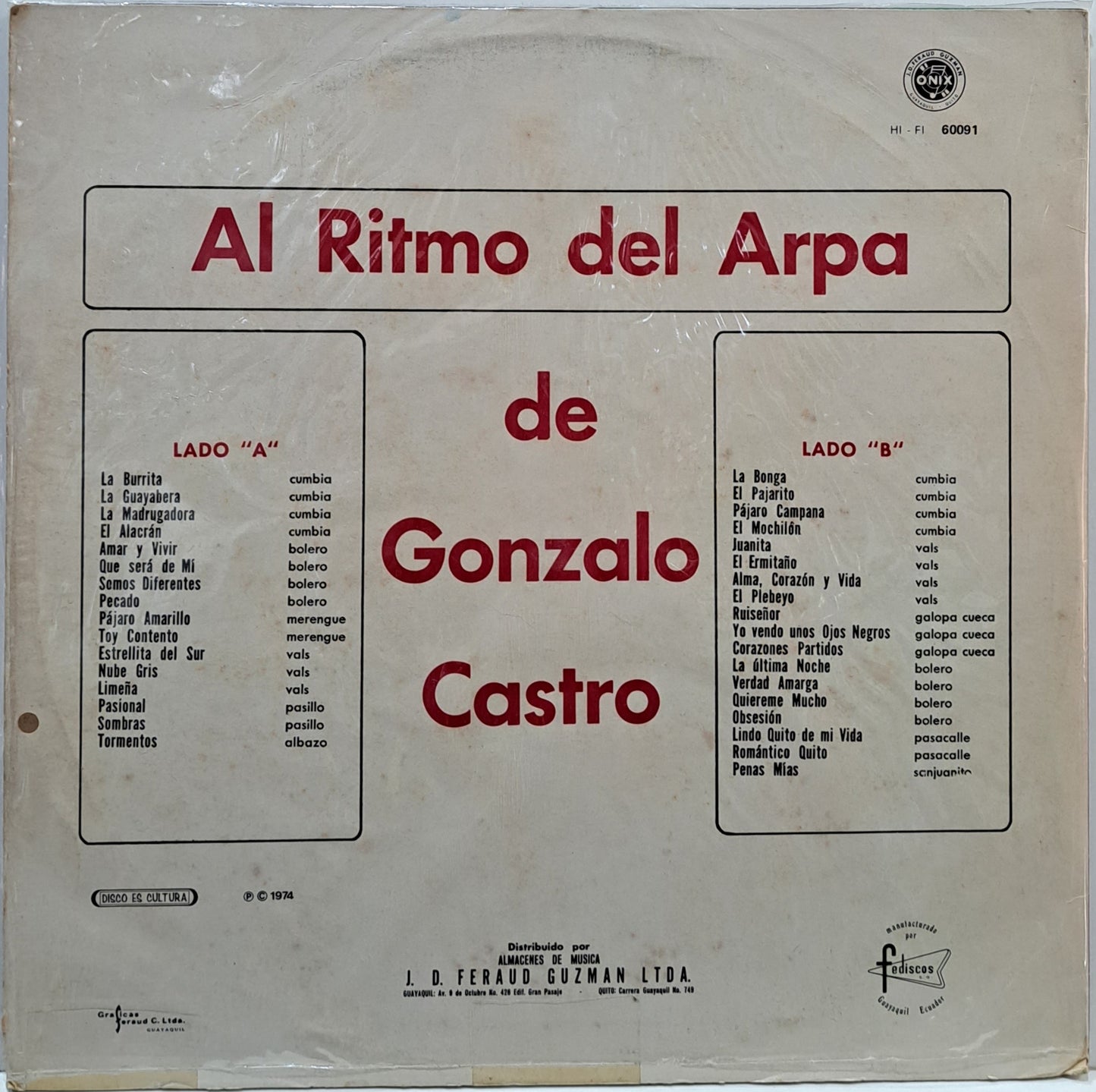 GONZALO CASTRO - AL RITMO DEL ARPA LP