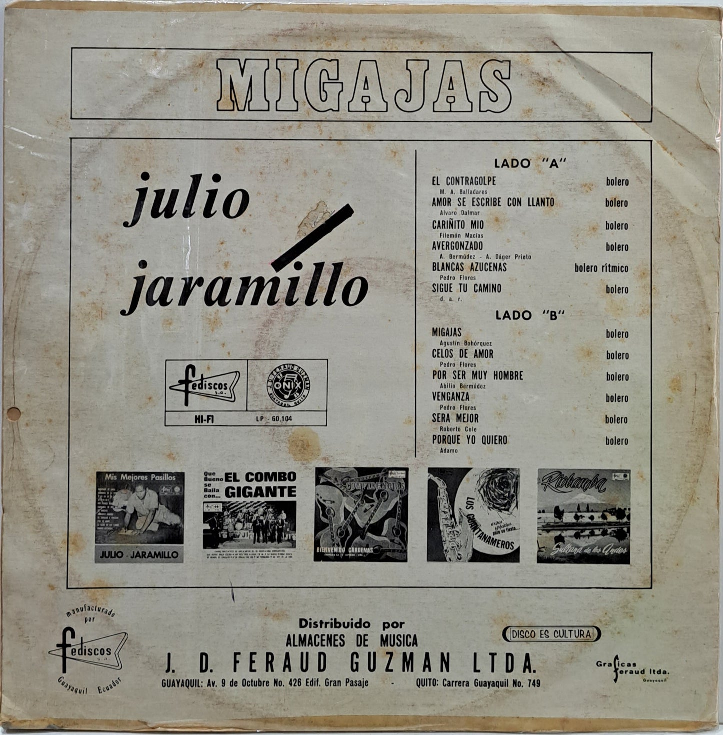 JULIO JARAMILLO - MIGAJAS LP