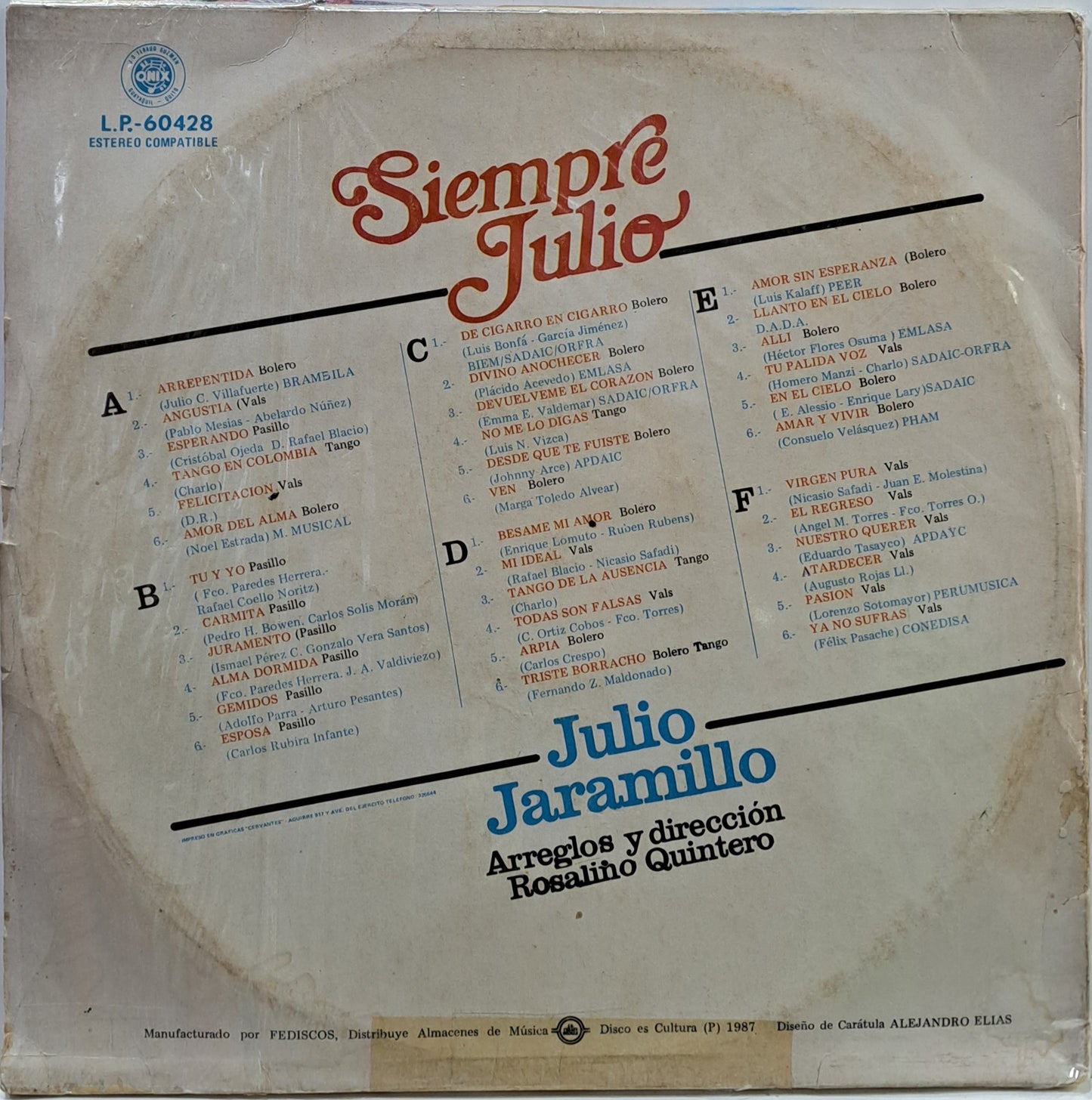 JULIO JARAMILLO - SIEMPRE JULIO 3LPS